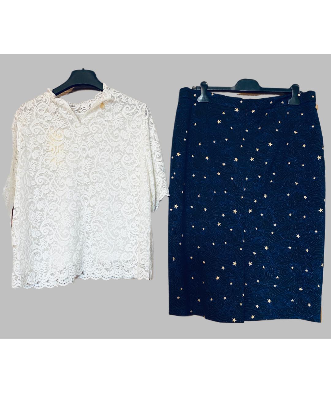 ESCADA Синий вискозный костюм с юбками, фото 2