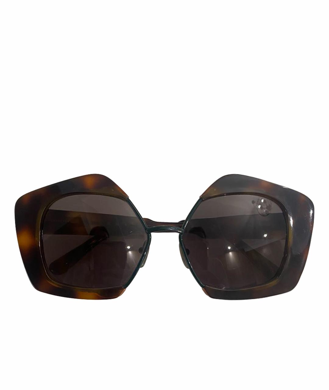 MARNI Хаки пластиковые солнцезащитные очки, фото 1