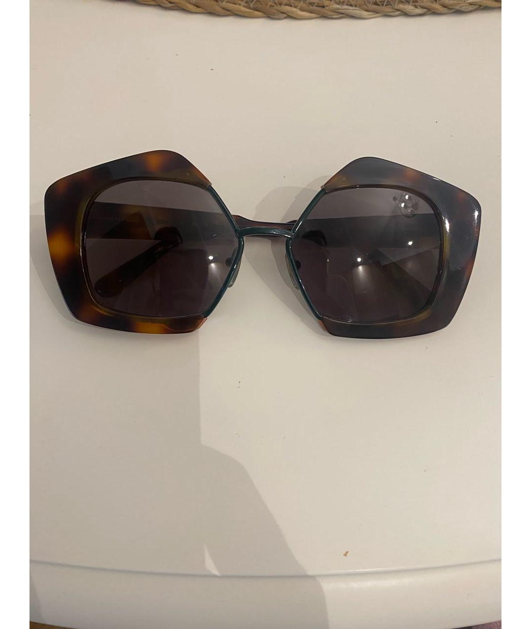 MARNI Хаки пластиковые солнцезащитные очки, фото 6