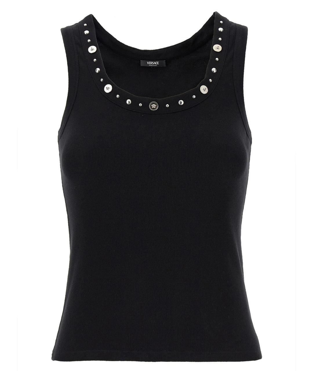 VERSACE Черная хлопковая майка, фото 1