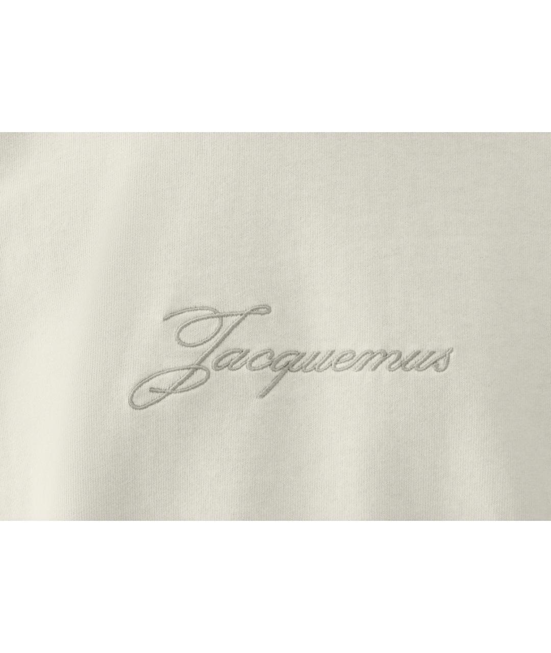 JACQUEMUS Серая хлопковая футболка, фото 6