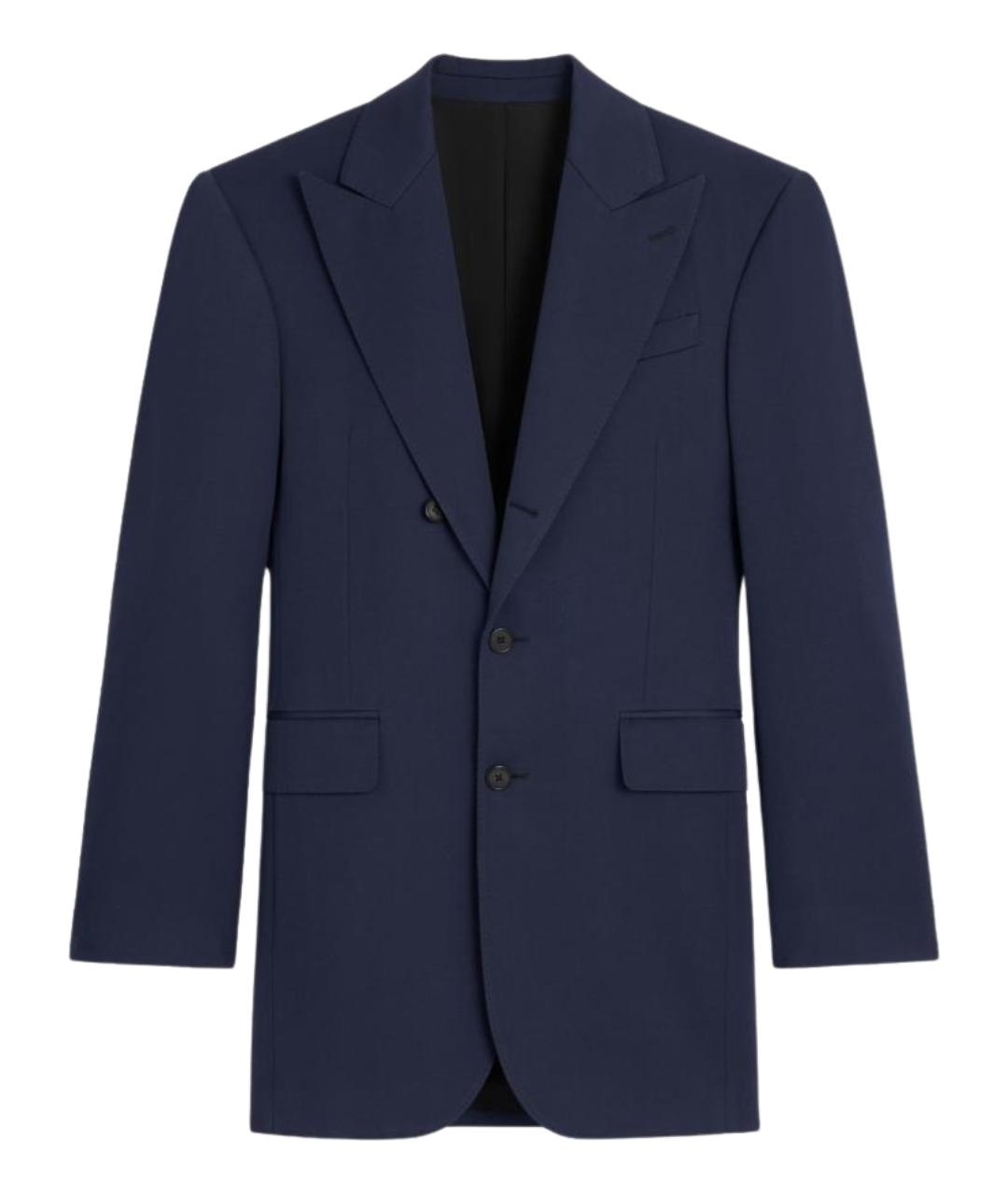 CELINE Синий шерстяной жакет/пиджак, фото 1