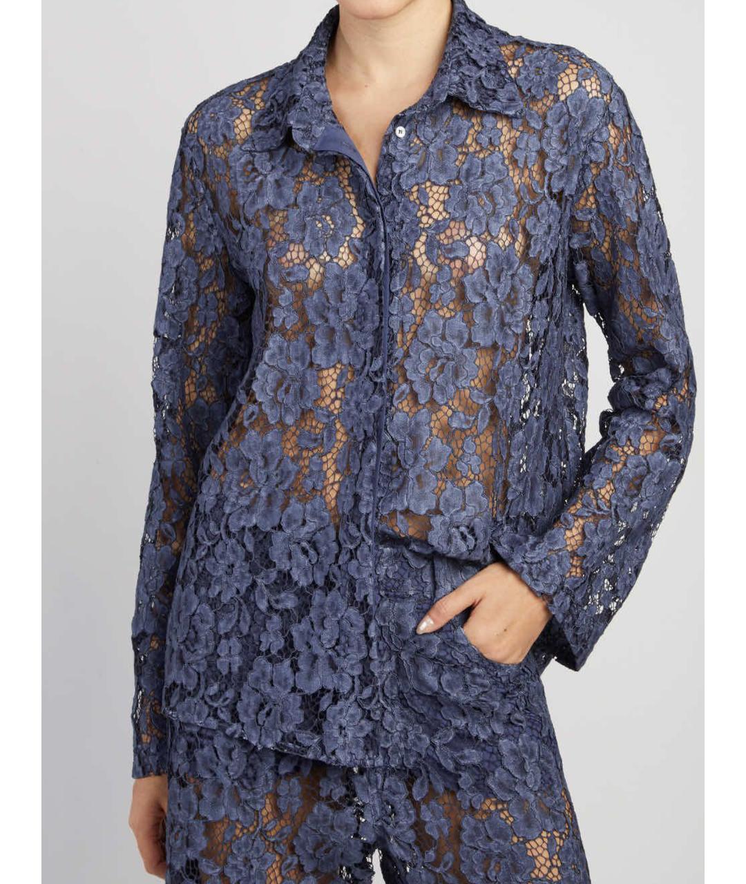 FEDERICA TOSI Синяя хлопковая блузы, фото 3