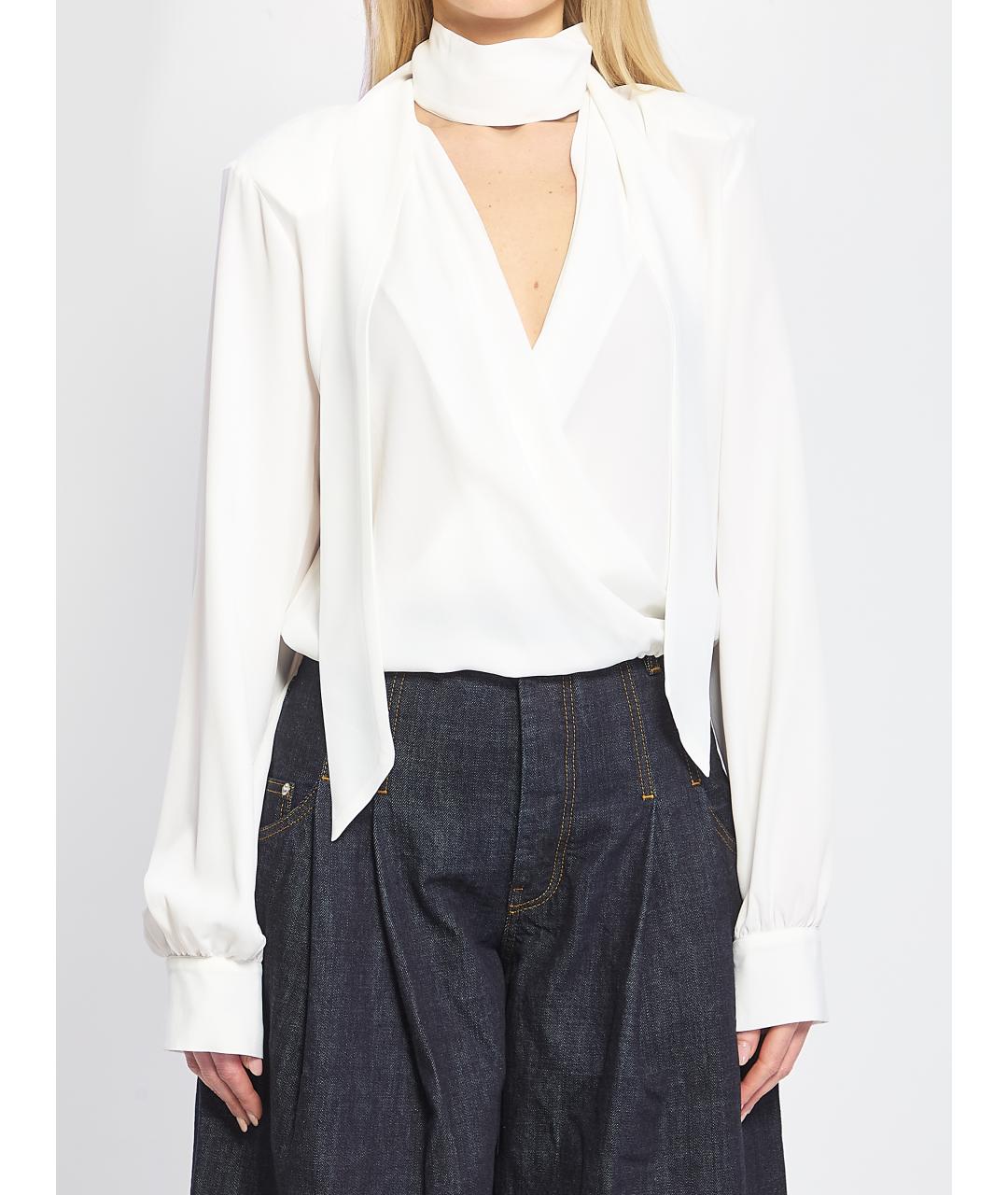 FEDERICA TOSI Белая ацетатная рубашка, фото 5