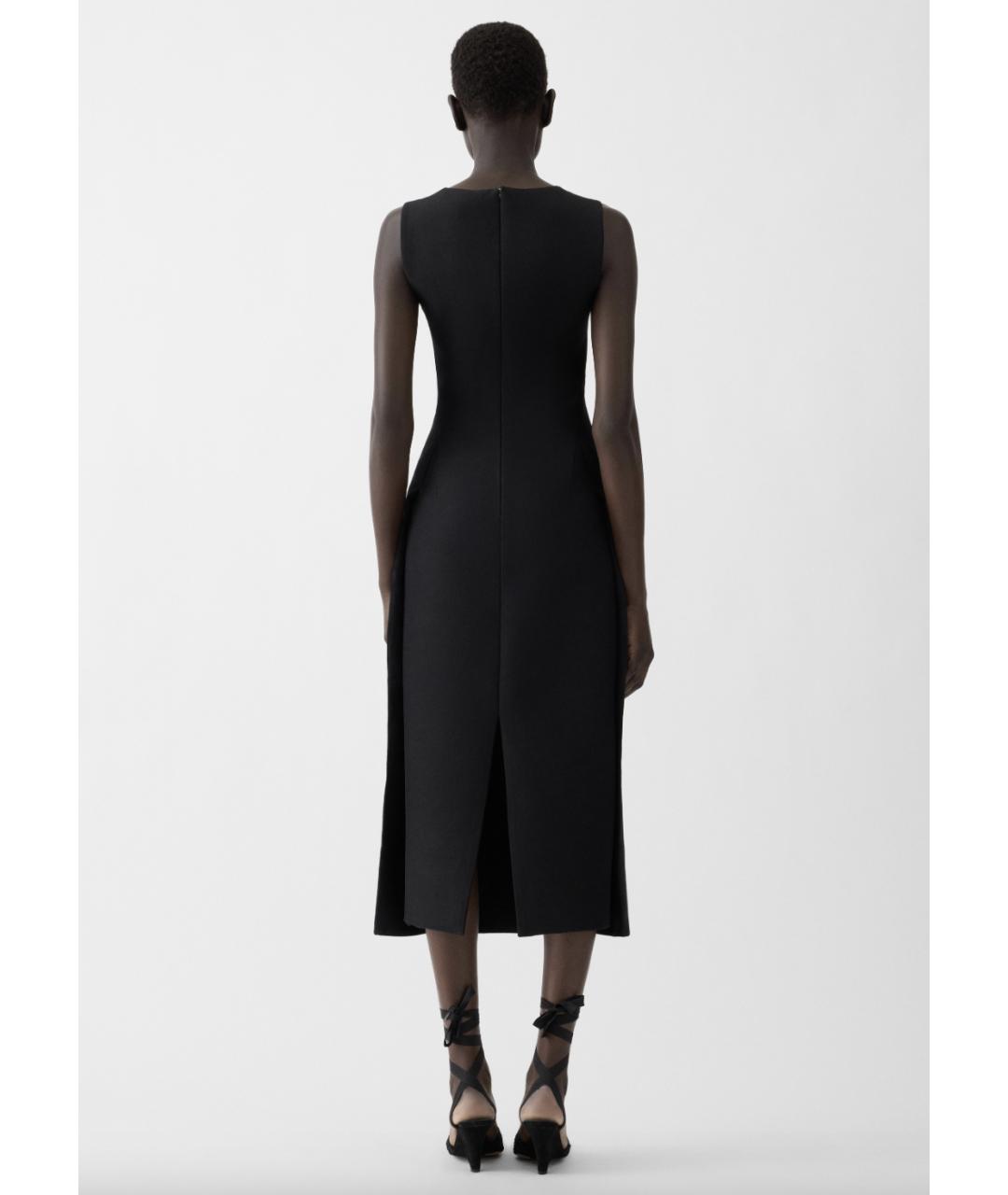 JACQUEMUS Черное льняное повседневное платье, фото 3