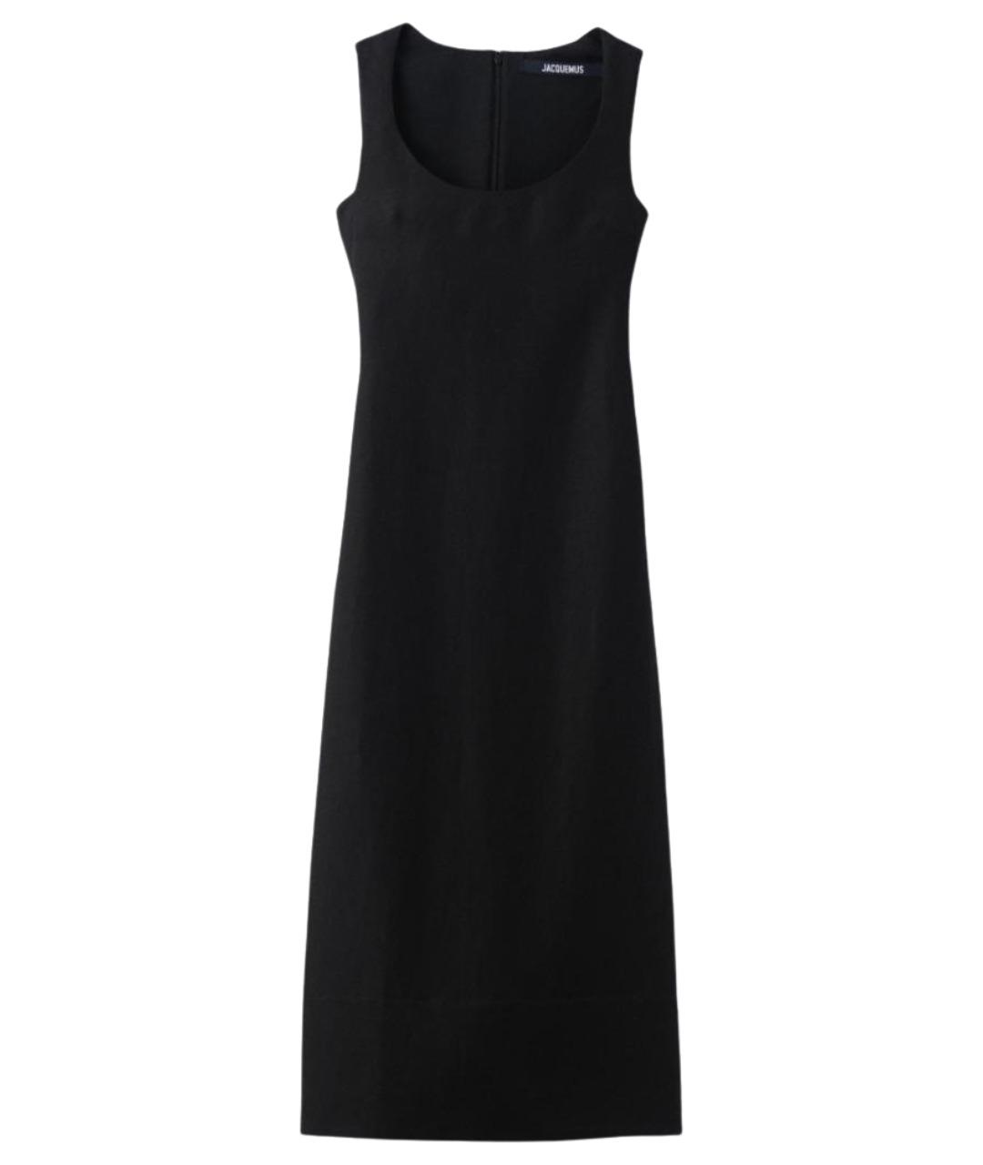 JACQUEMUS Черное льняное повседневное платье, фото 1