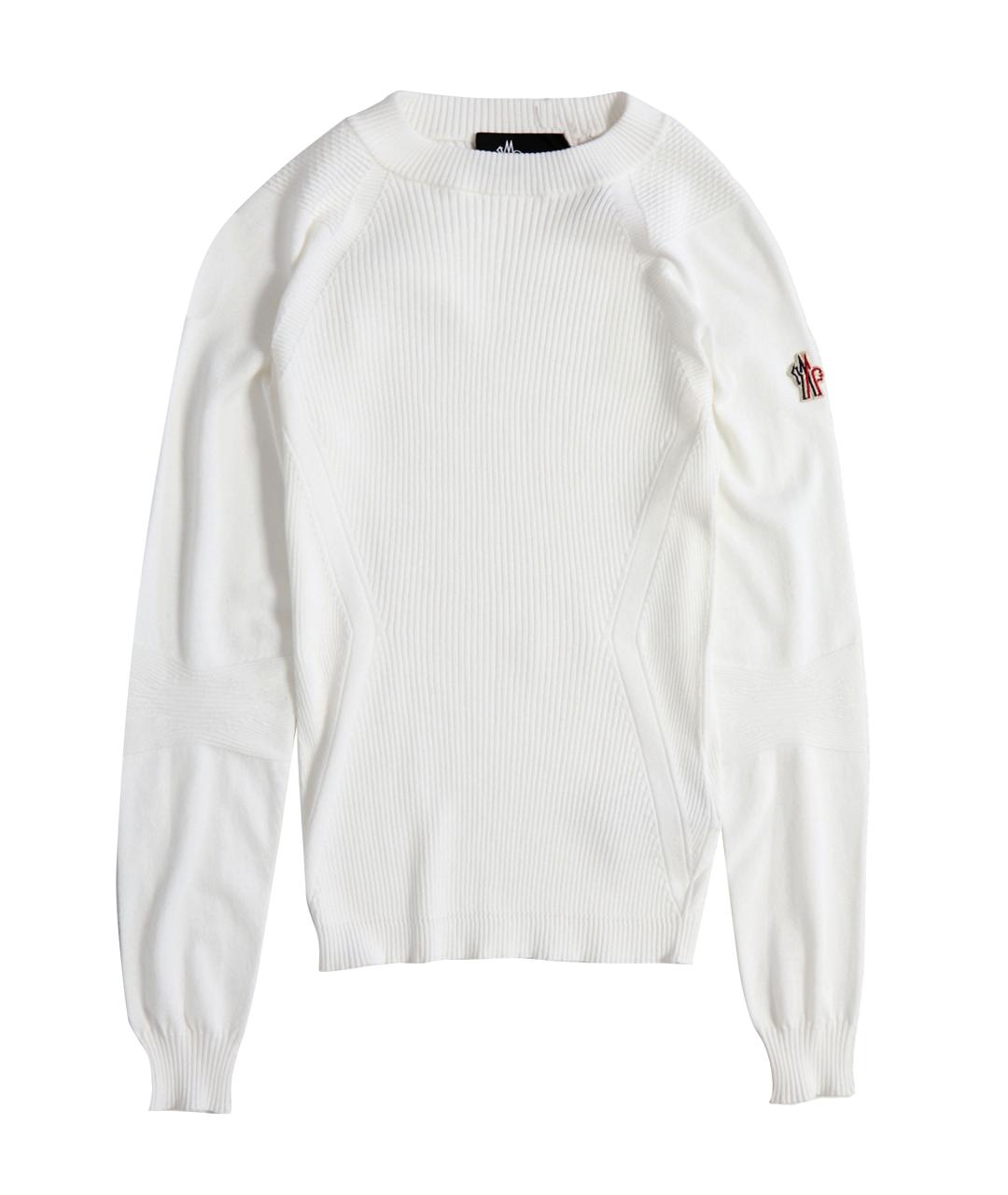 MONCLER GRENOBLE Белый вискозный джемпер / свитер, фото 1