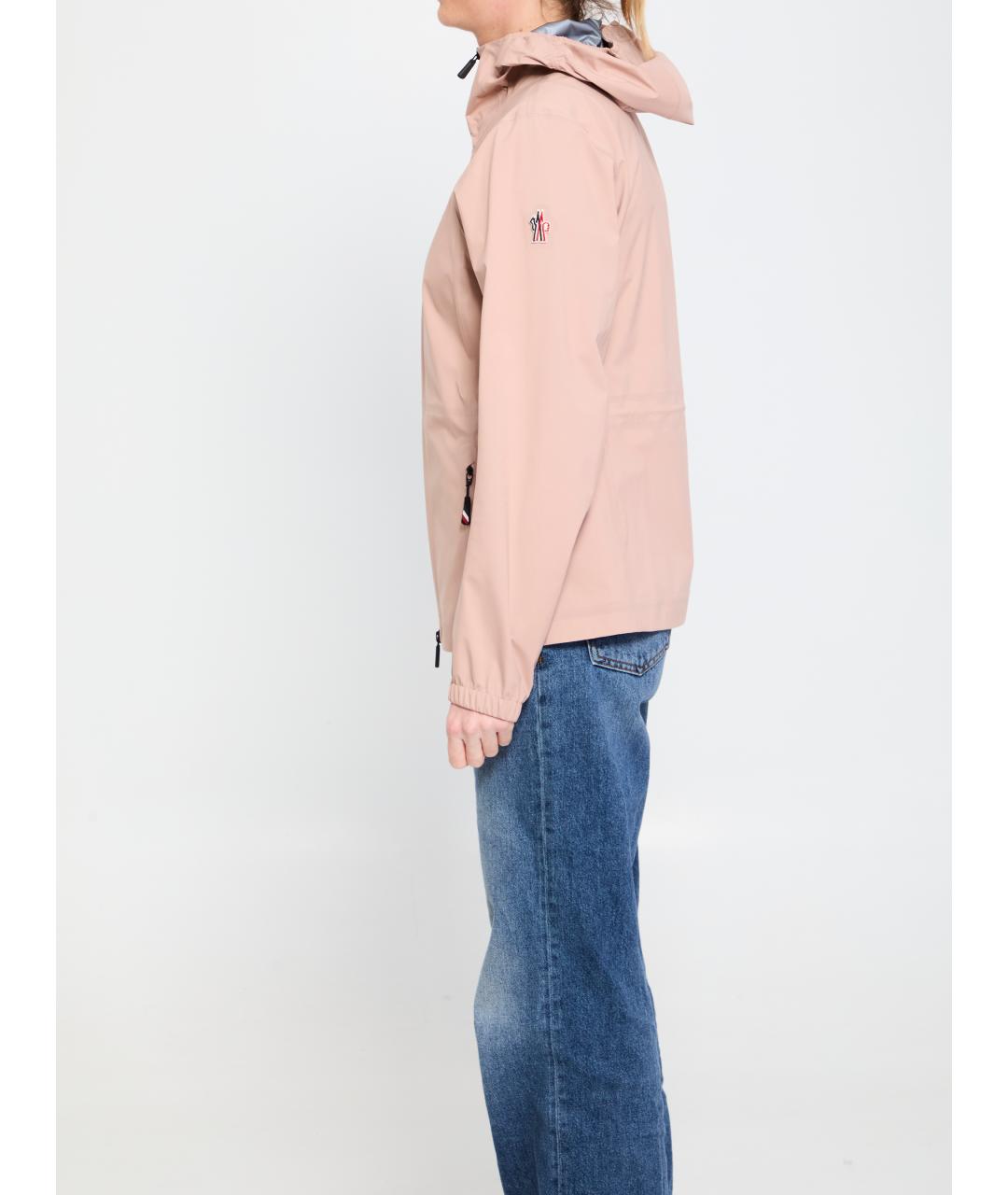 MONCLER GRENOBLE Розовая полиамидовая куртка, фото 4