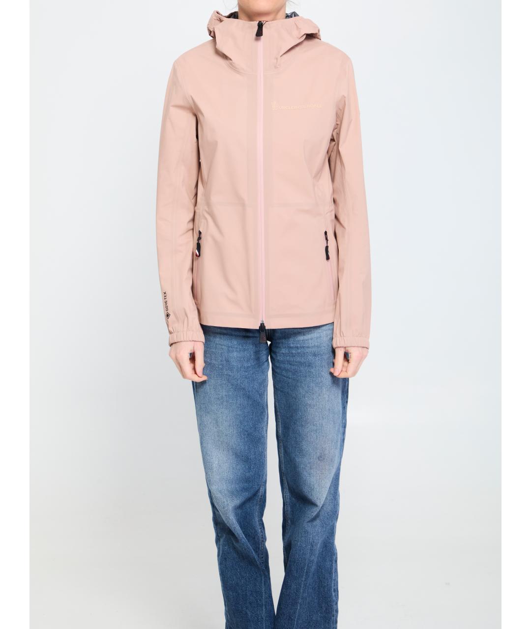 MONCLER GRENOBLE Розовая полиамидовая куртка, фото 2