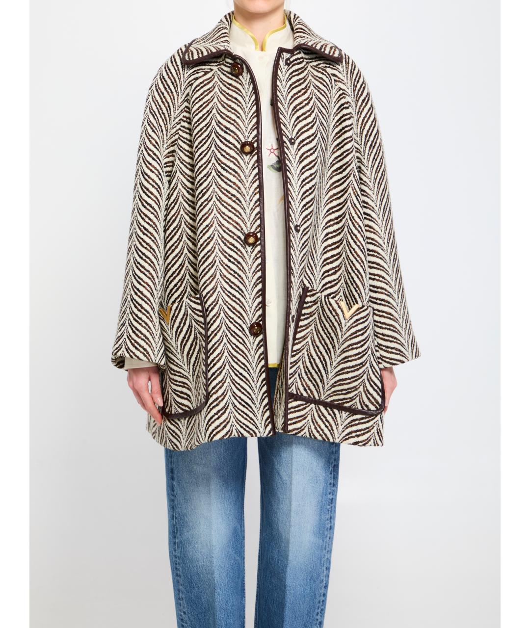 VALENTINO Мульти шерстяное пальто, фото 2