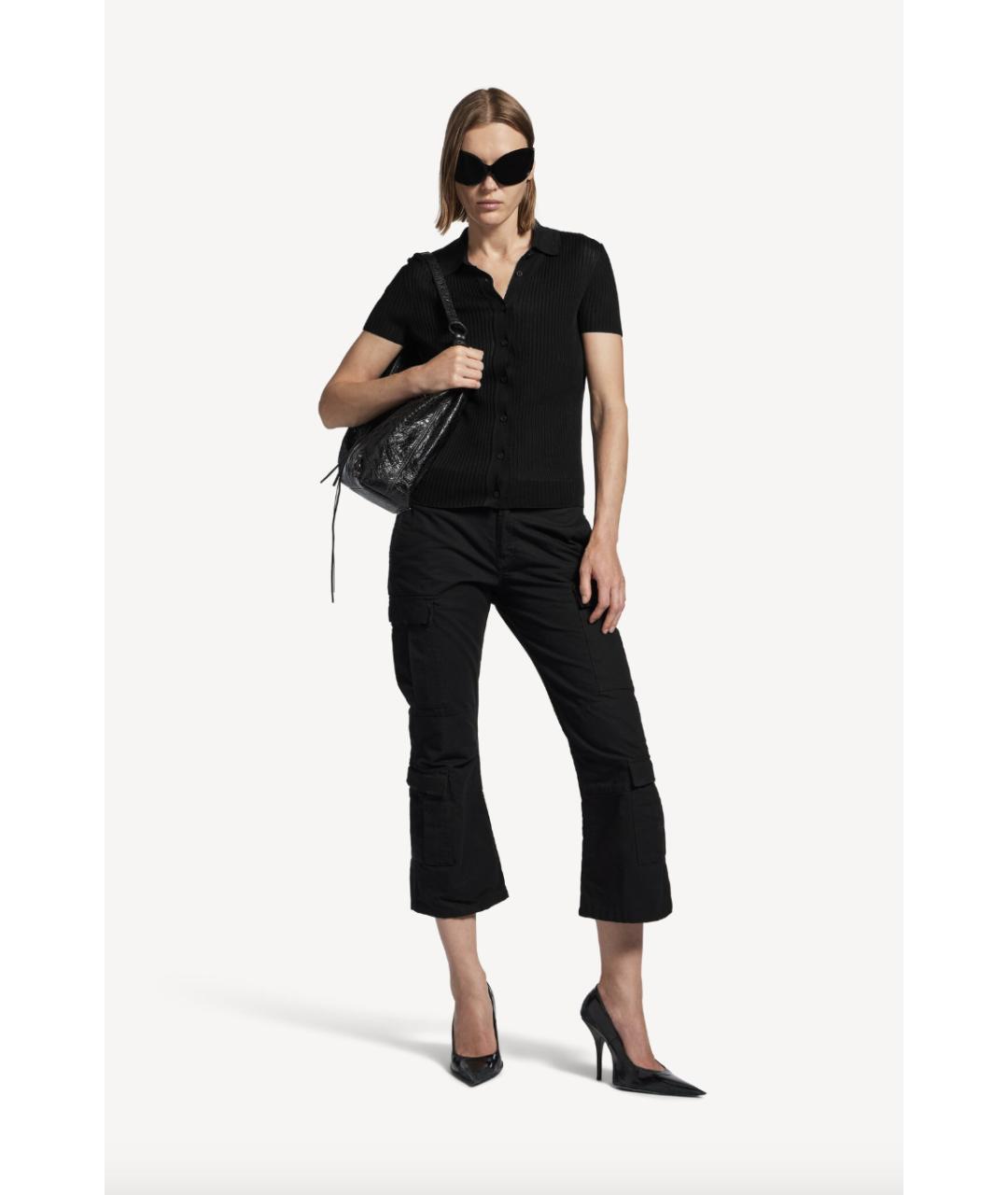 BALENCIAGA Черная вискозная рубашка, фото 2