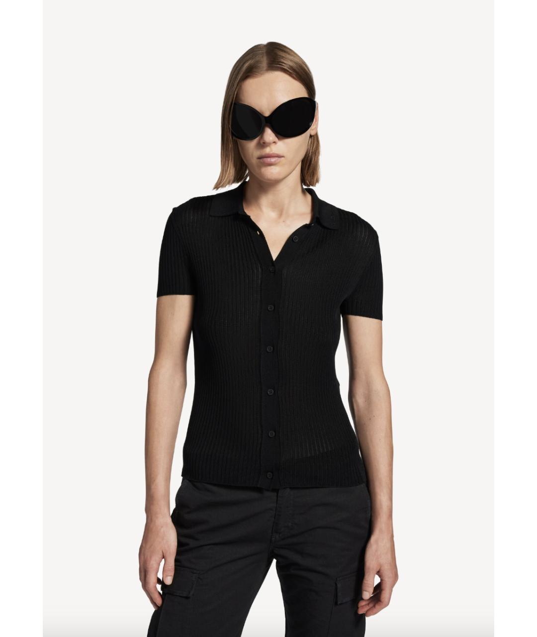 BALENCIAGA Черная вискозная рубашка, фото 5