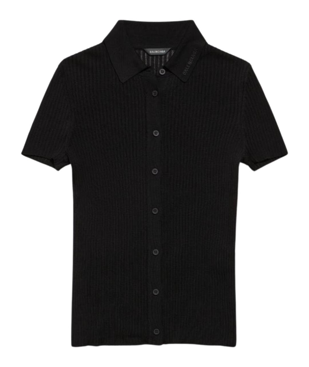 BALENCIAGA Черная вискозная рубашка, фото 1
