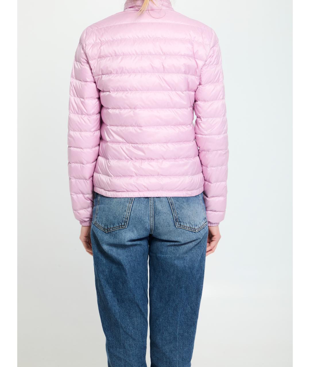 MONCLER Розовый полиамидовый пуховик, фото 4