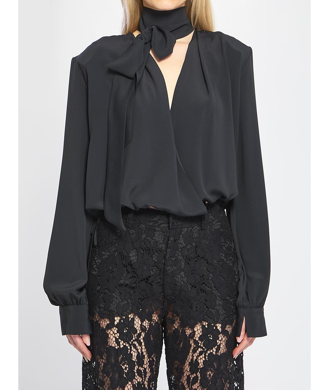 FEDERICA TOSI Черная ацетатная рубашка, фото 5