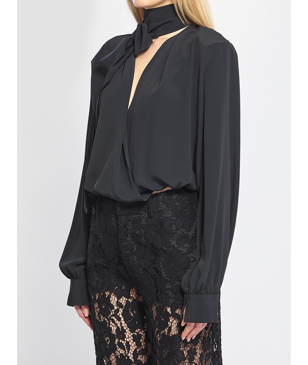 FEDERICA TOSI Черная ацетатная рубашка, фото 2