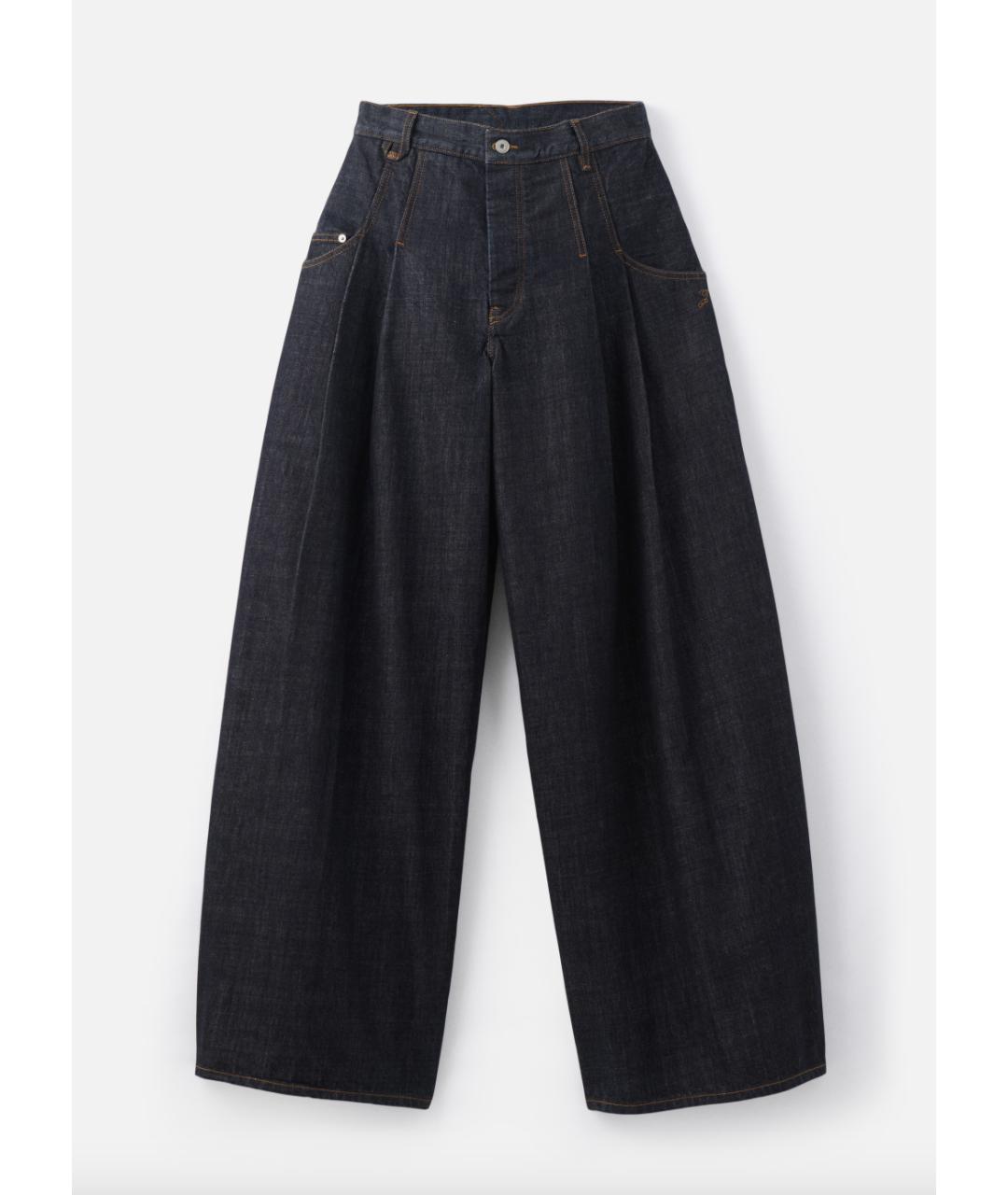 JACQUEMUS Темно-синие хлопковые джинсы клеш, фото 6