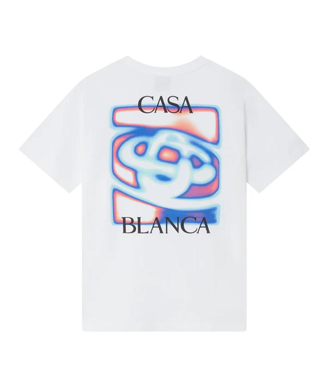 CASABLANCA Белая хлопковая футболка, фото 1