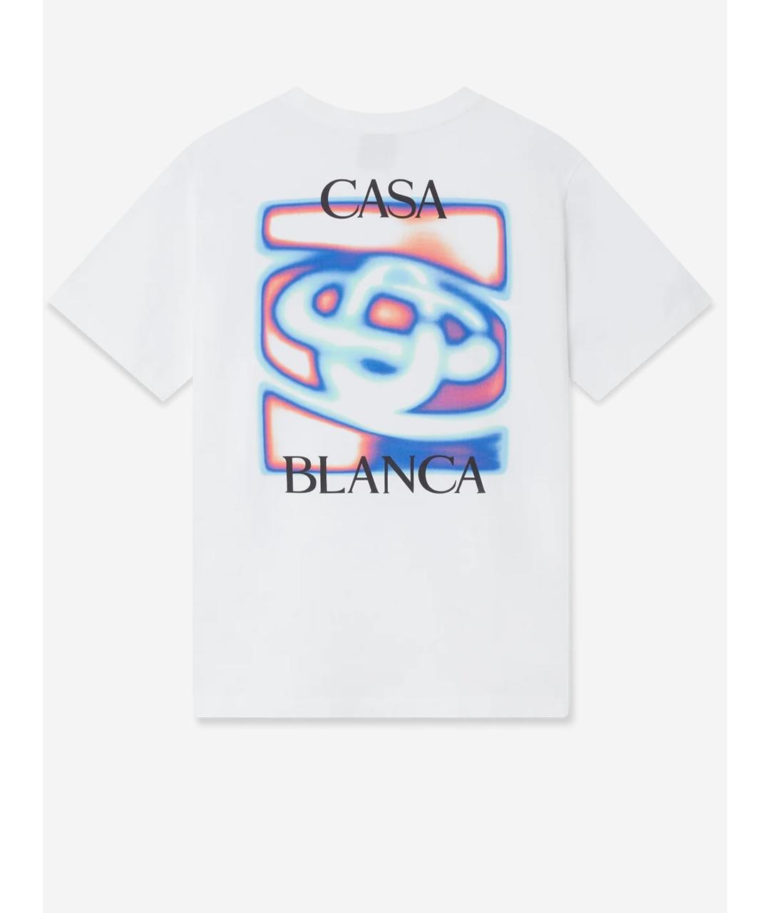 CASABLANCA Белая хлопковая футболка, фото 3
