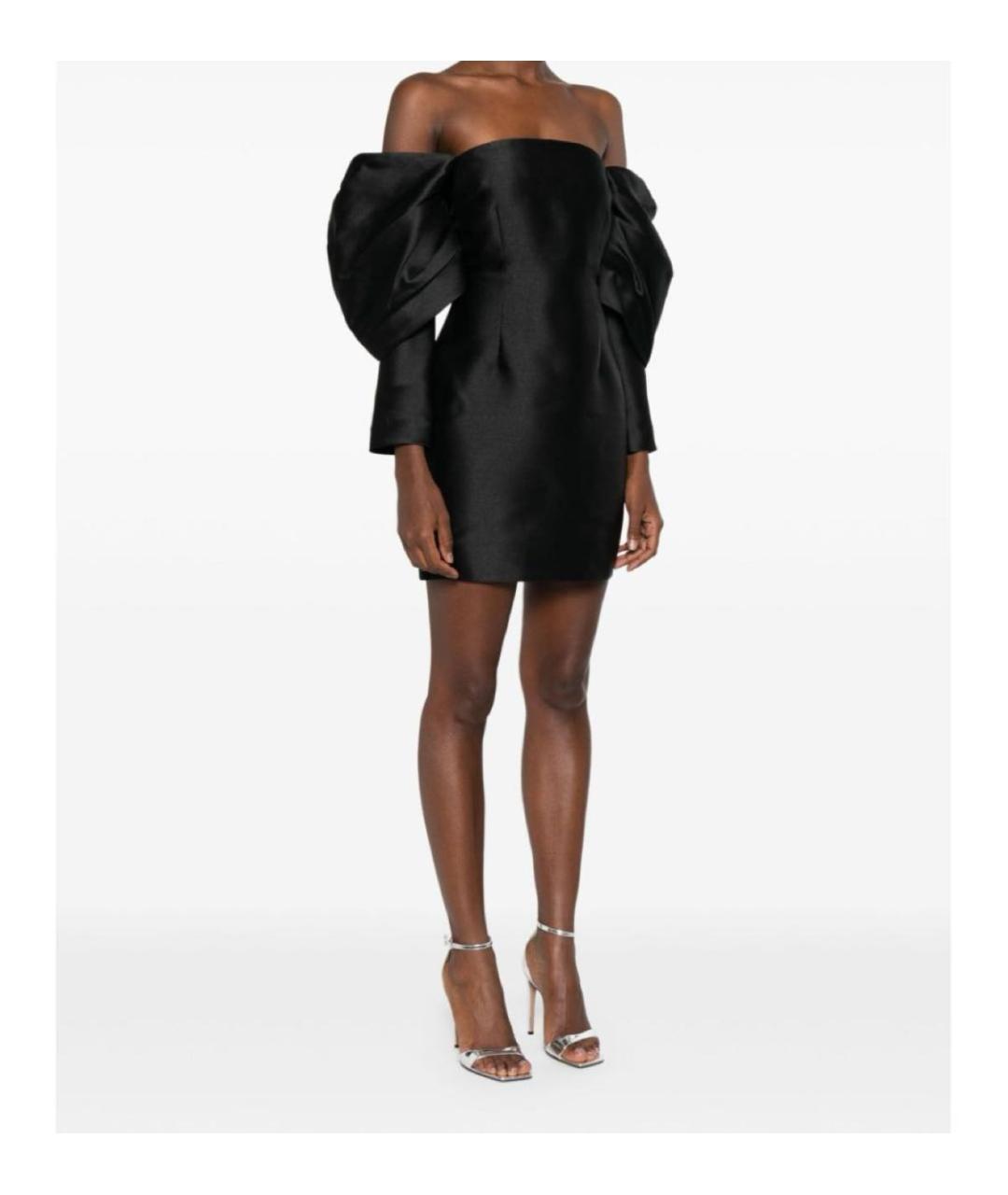 SOLACE LONDON Черное полиэстеровое вечернее платье, фото 4