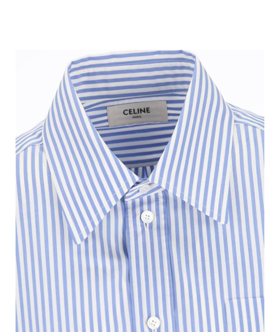 CELINE Синяя хлопковая рубашка, фото 4