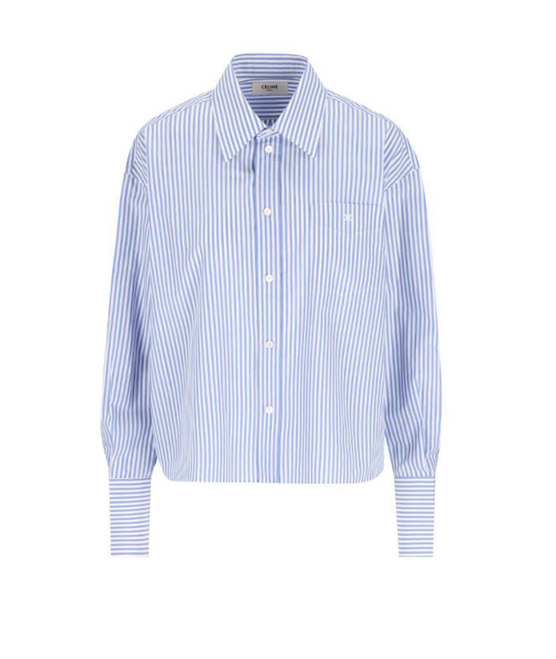 CELINE Синяя хлопковая рубашка, фото 1