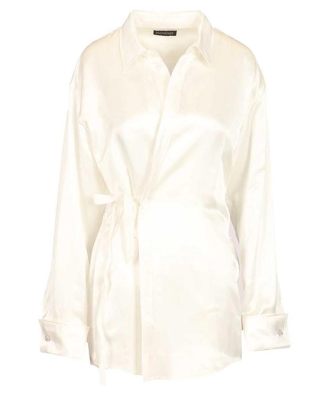 BALENCIAGA Белая шелковая блузы, фото 1