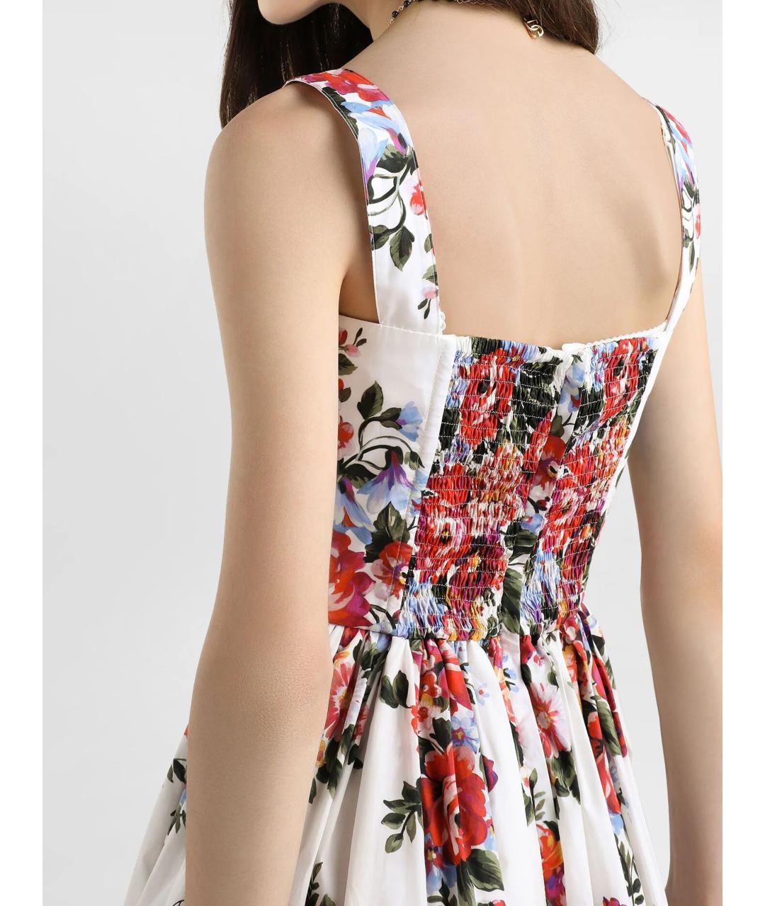 DOLCE&GABBANA Мульти хлопковое платье, фото 4