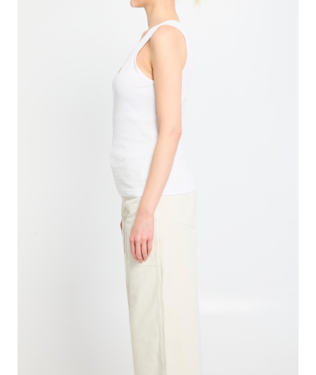 DOLCE&GABBANA Белая хлопковая майка, фото 3