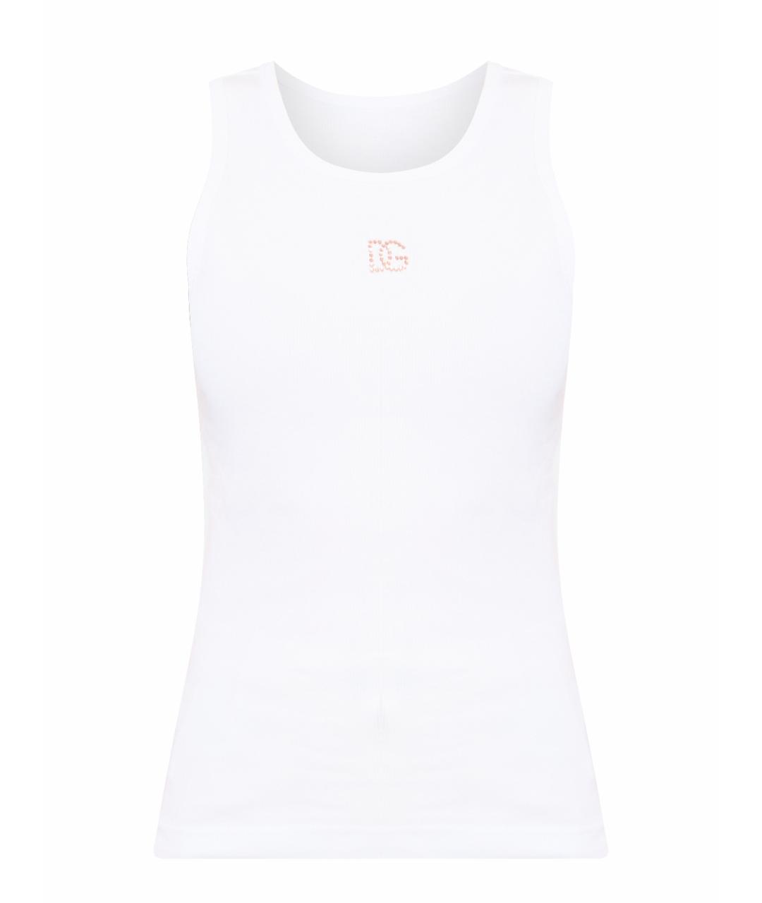 DOLCE&GABBANA Белая хлопковая майка, фото 1