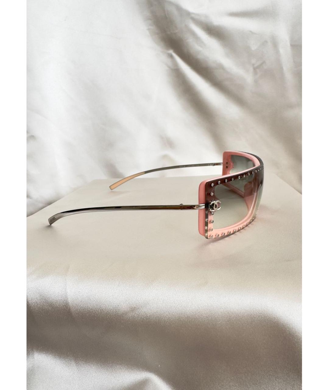 CHANEL Розовые пластиковые солнцезащитные очки, фото 2