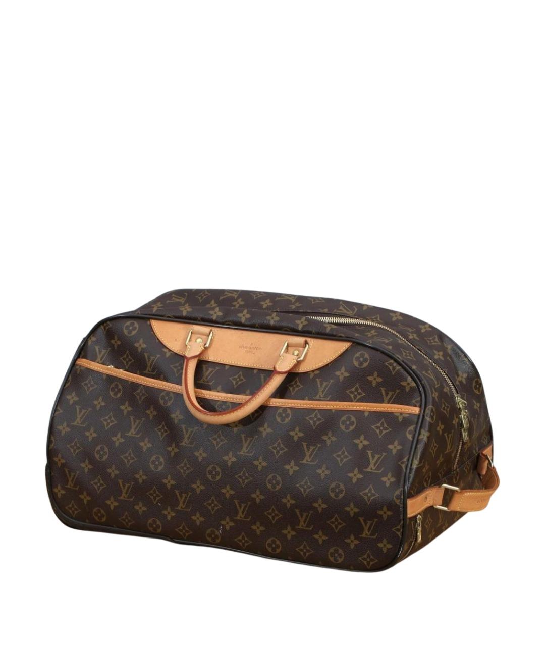 LOUIS VUITTON Коричневый кожаный чемодан, фото 1