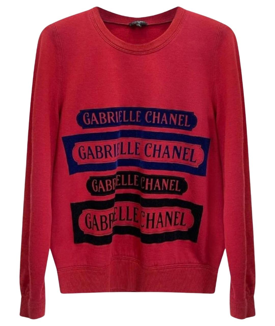 CHANEL Красный хлопковый джемпер / свитер, фото 1