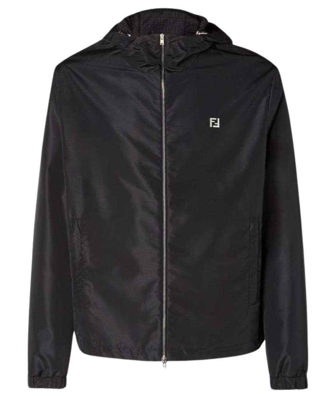 FENDI Черная полиамидовая куртка, фото 1