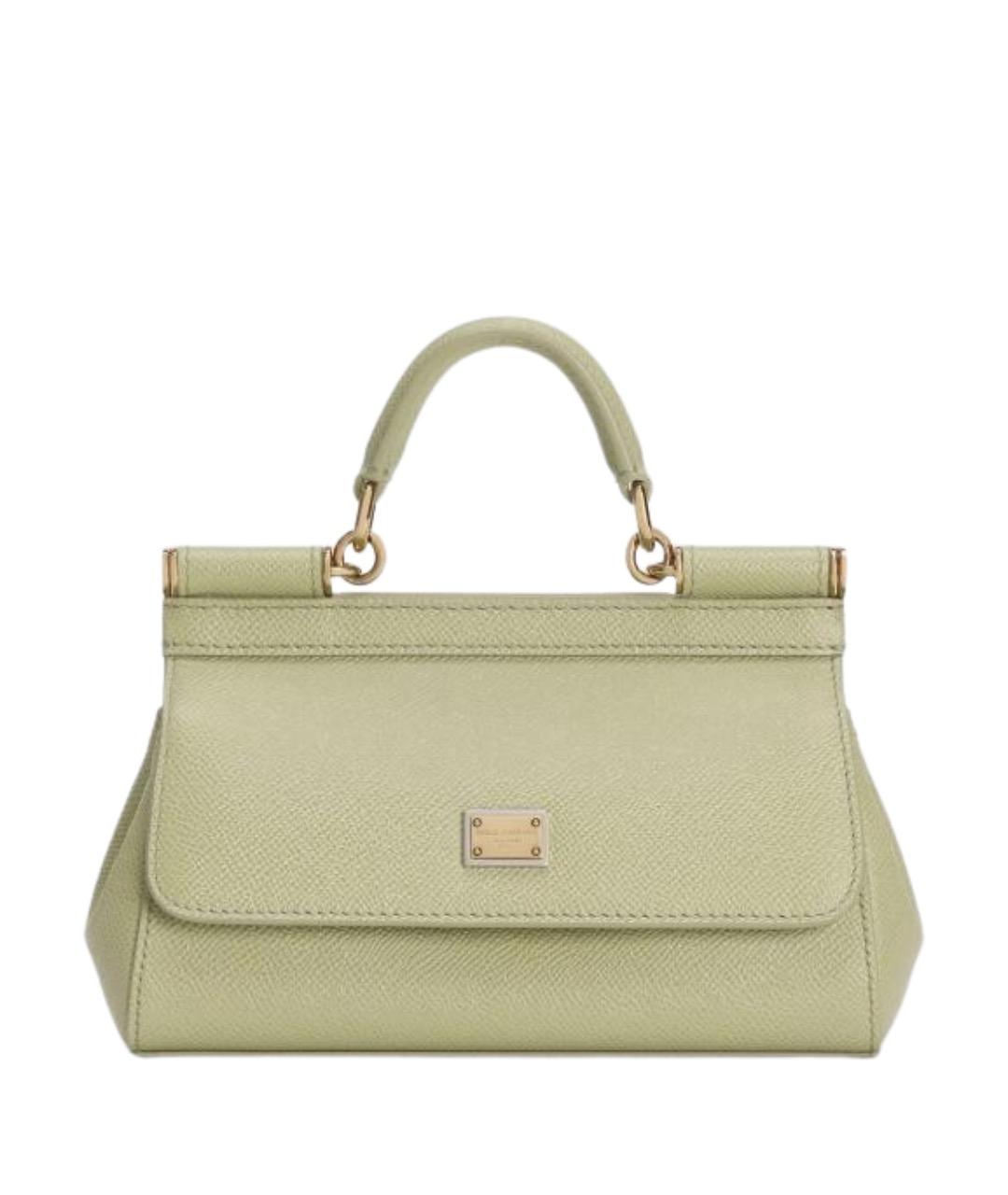 DOLCE&GABBANA Зеленая кожаная сумка через плечо, фото 1