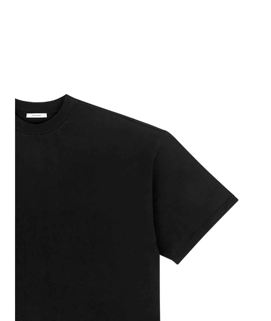 entire studios Черная хлопковая футболка, фото 2