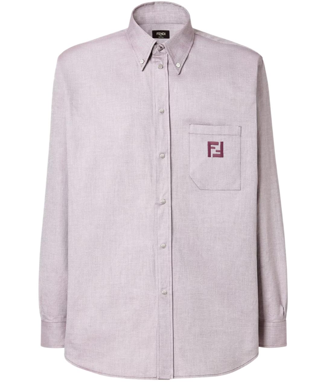 FENDI Розовая хлопковая кэжуал рубашка, фото 1
