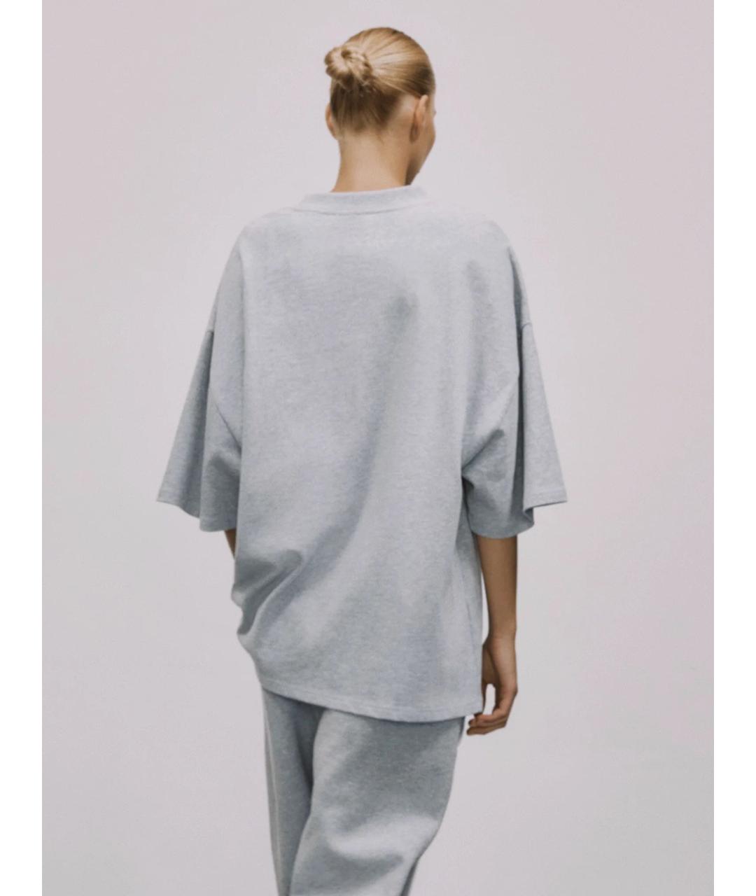 entire studios Серая хлопковая футболка, фото 5