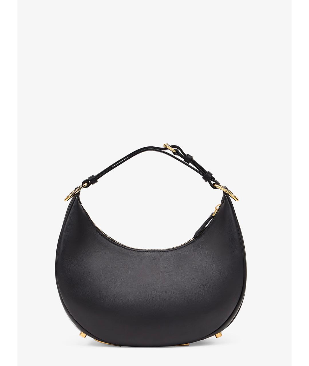 FENDI Черная кожаная сумка через плечо, фото 3