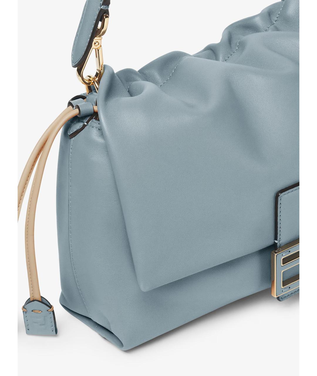 FENDI Голубая кожаная сумка через плечо, фото 7