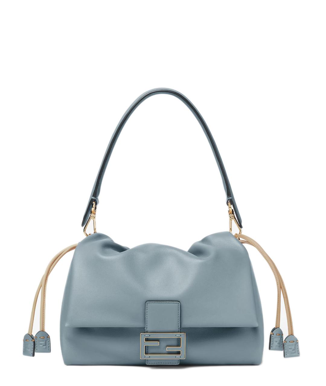 FENDI Голубая кожаная сумка через плечо, фото 1