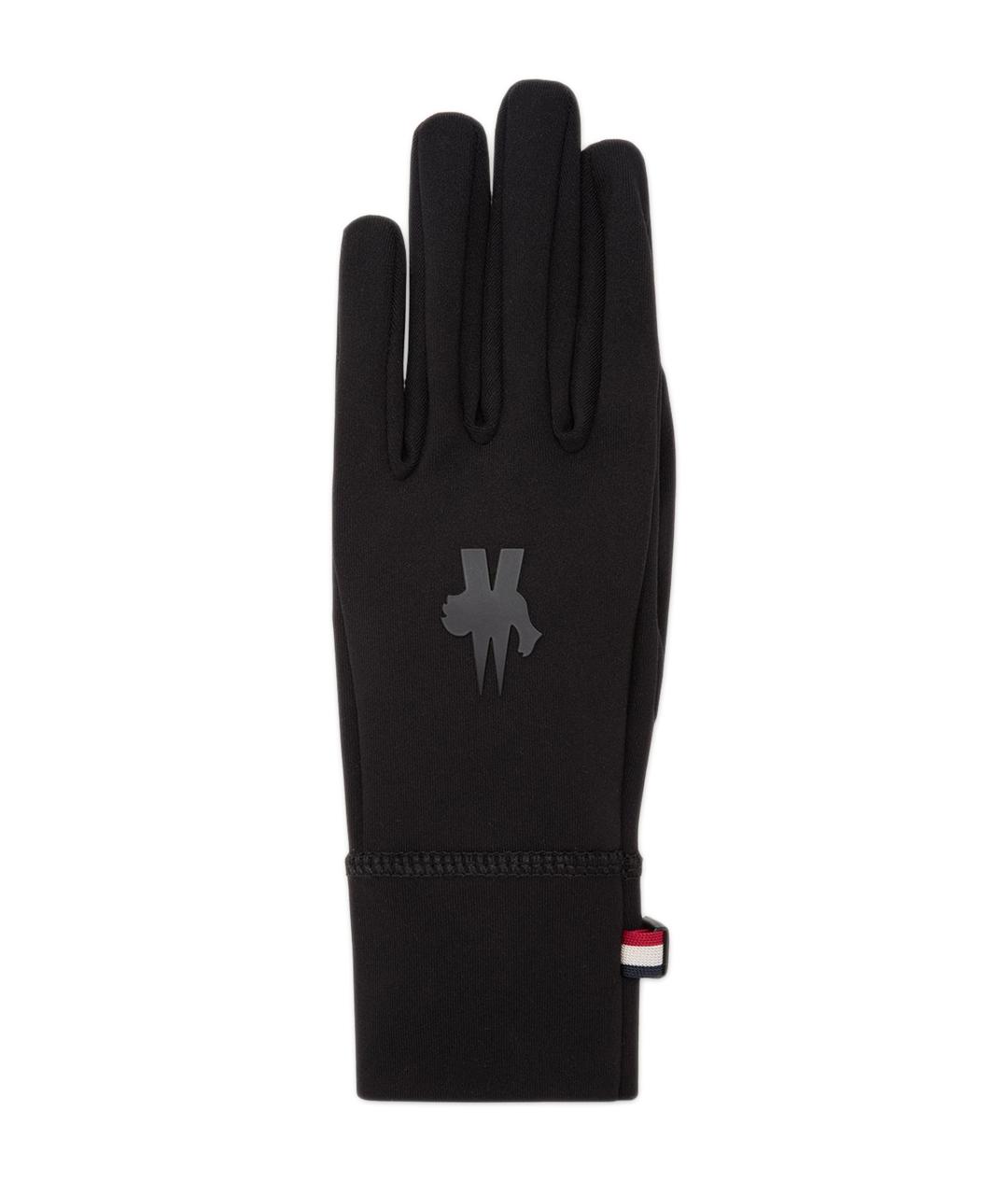 MONCLER Черные синтетические перчатки, фото 1