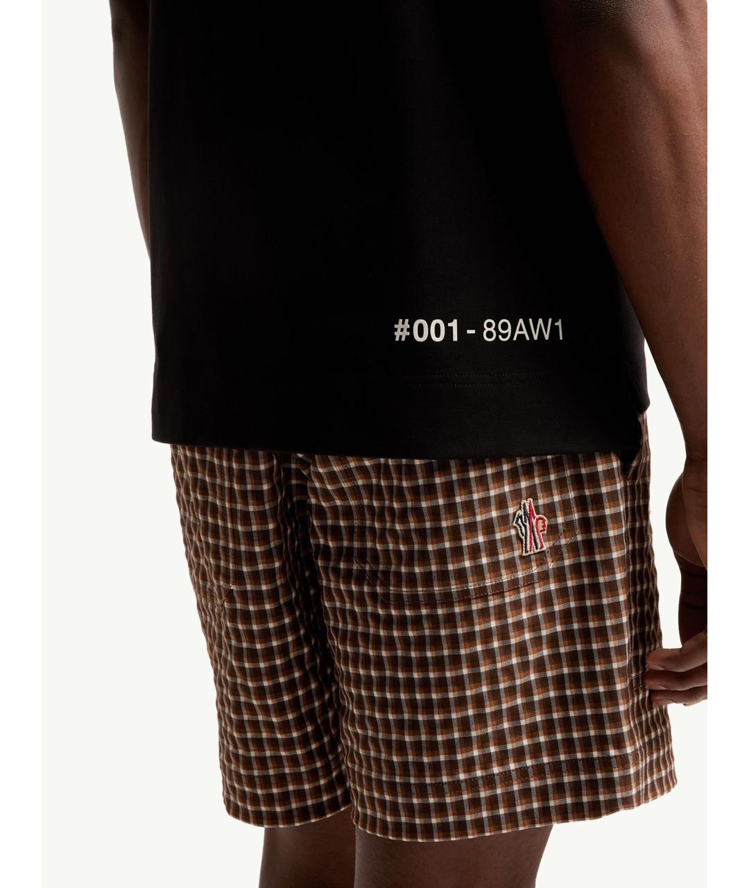 MONCLER Черная хлопковая футболка, фото 6