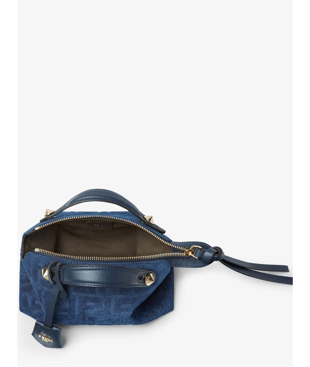 FENDI Синяя деним сумка тоут, фото 6