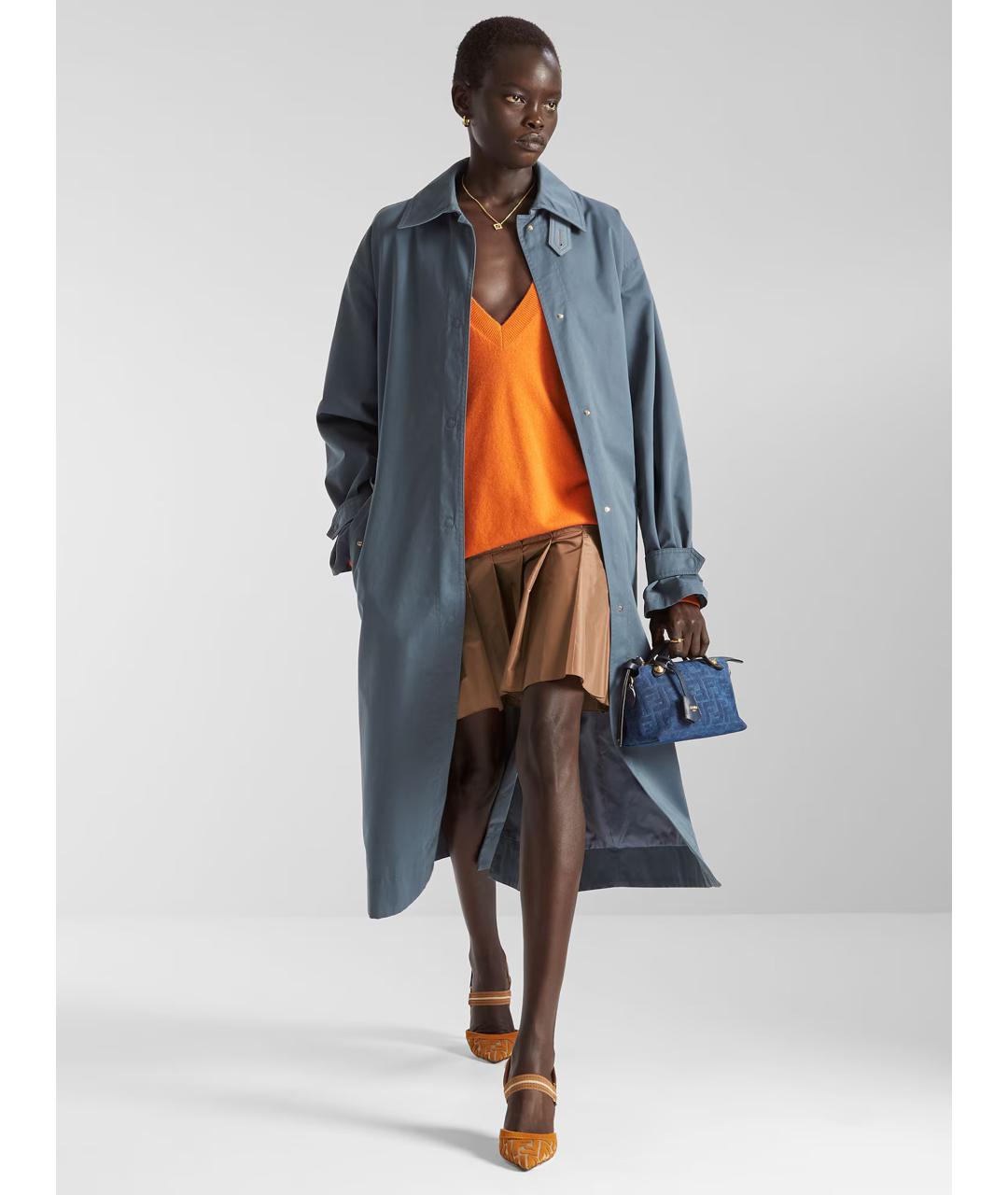 FENDI Синяя деним сумка тоут, фото 9