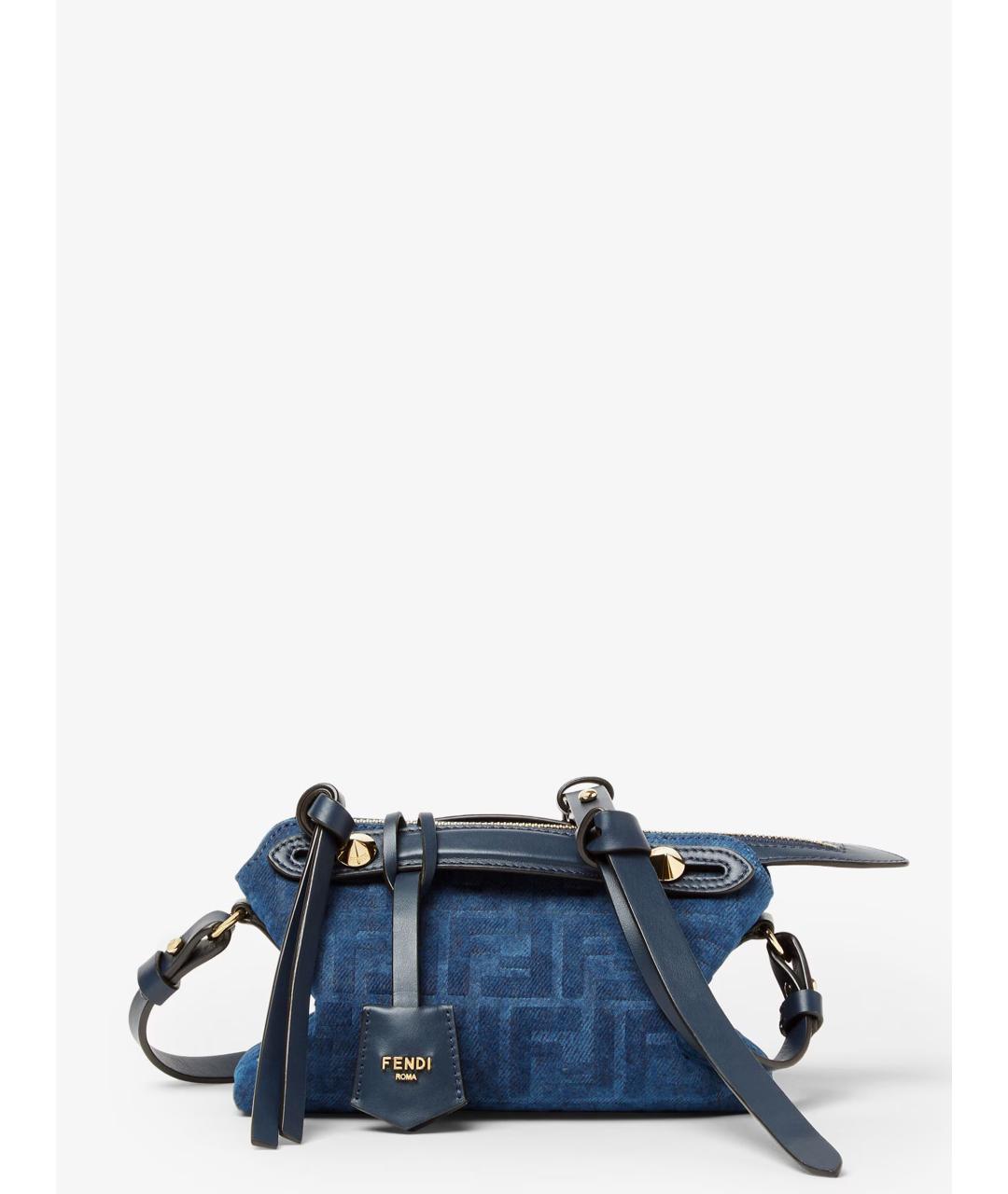 FENDI Синяя деним сумка тоут, фото 3