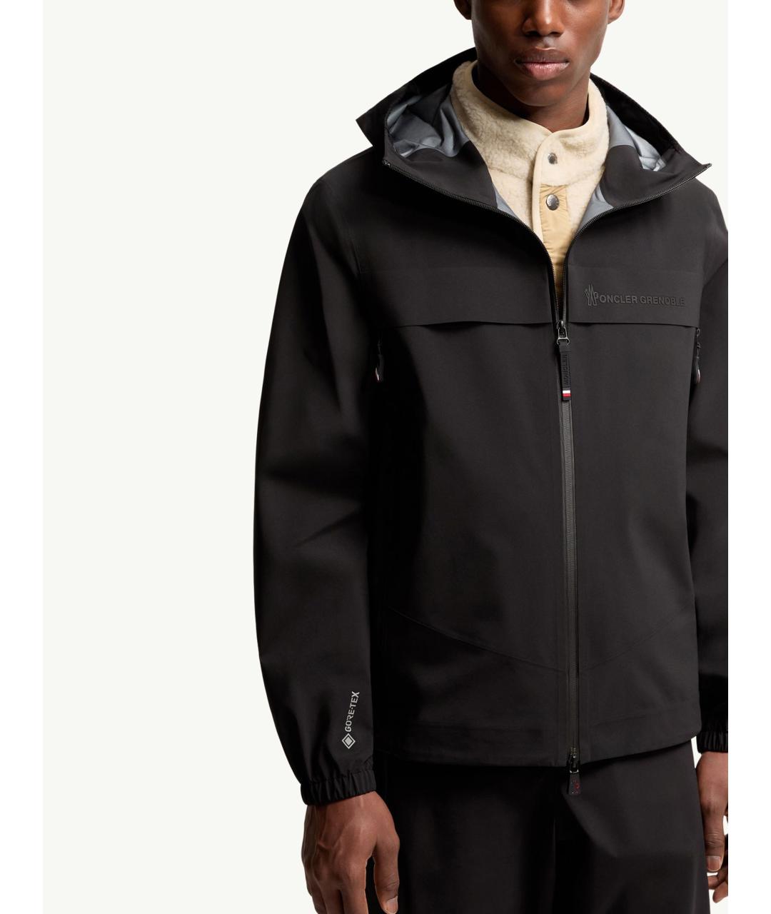 MONCLER Черная полиамидовая куртка, фото 6