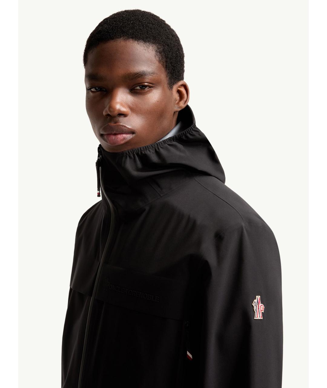 MONCLER Черная полиамидовая куртка, фото 3