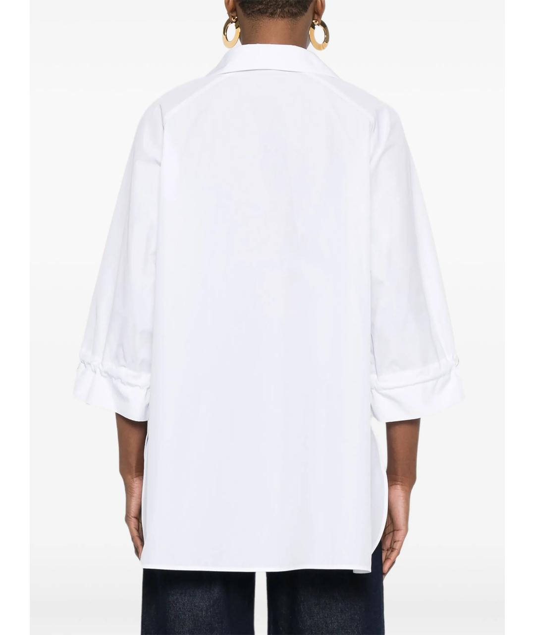 MAX MARA Белая хлопковая рубашка, фото 4