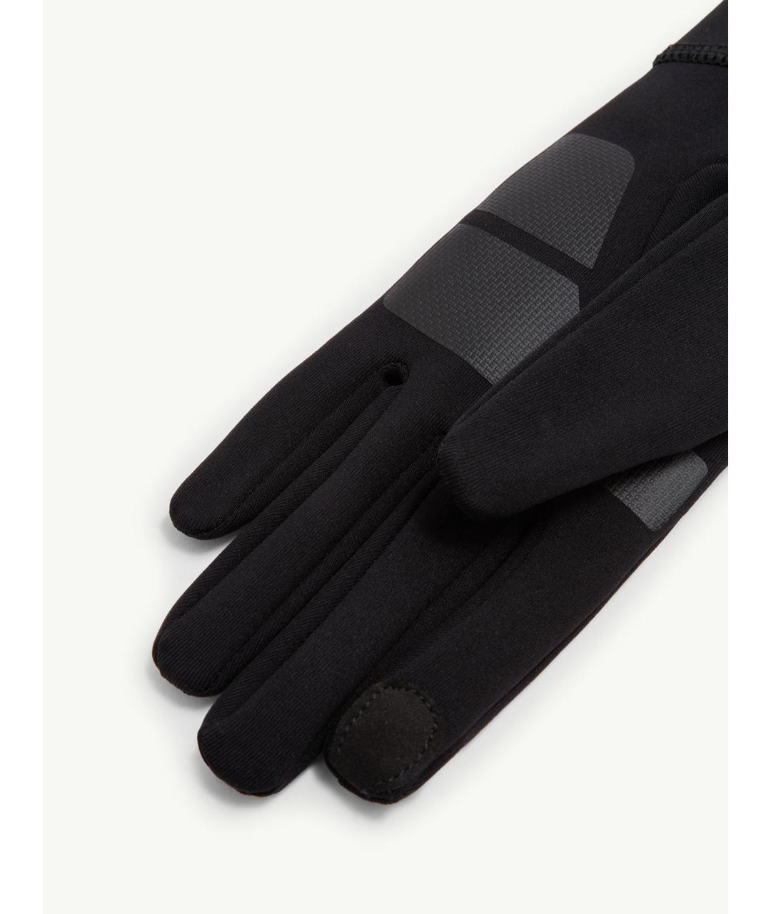 MONCLER Черные синтетические перчатки, фото 5